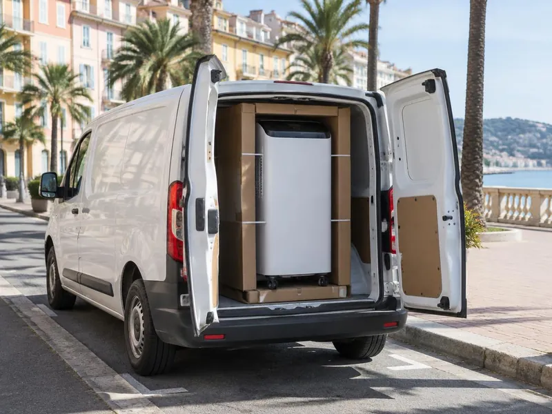Camionnette de livraison à Nice