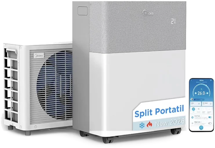 PortaSplit Midea réversible A++ — climatisation et chauffage sans travaux
